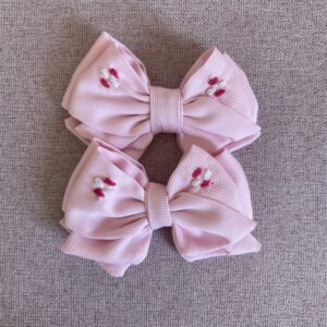 MOÑOS BORDADOS PIQUÉ LISO ROSA - Image 3