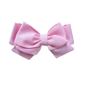 moño liso pique lumier rosa grande