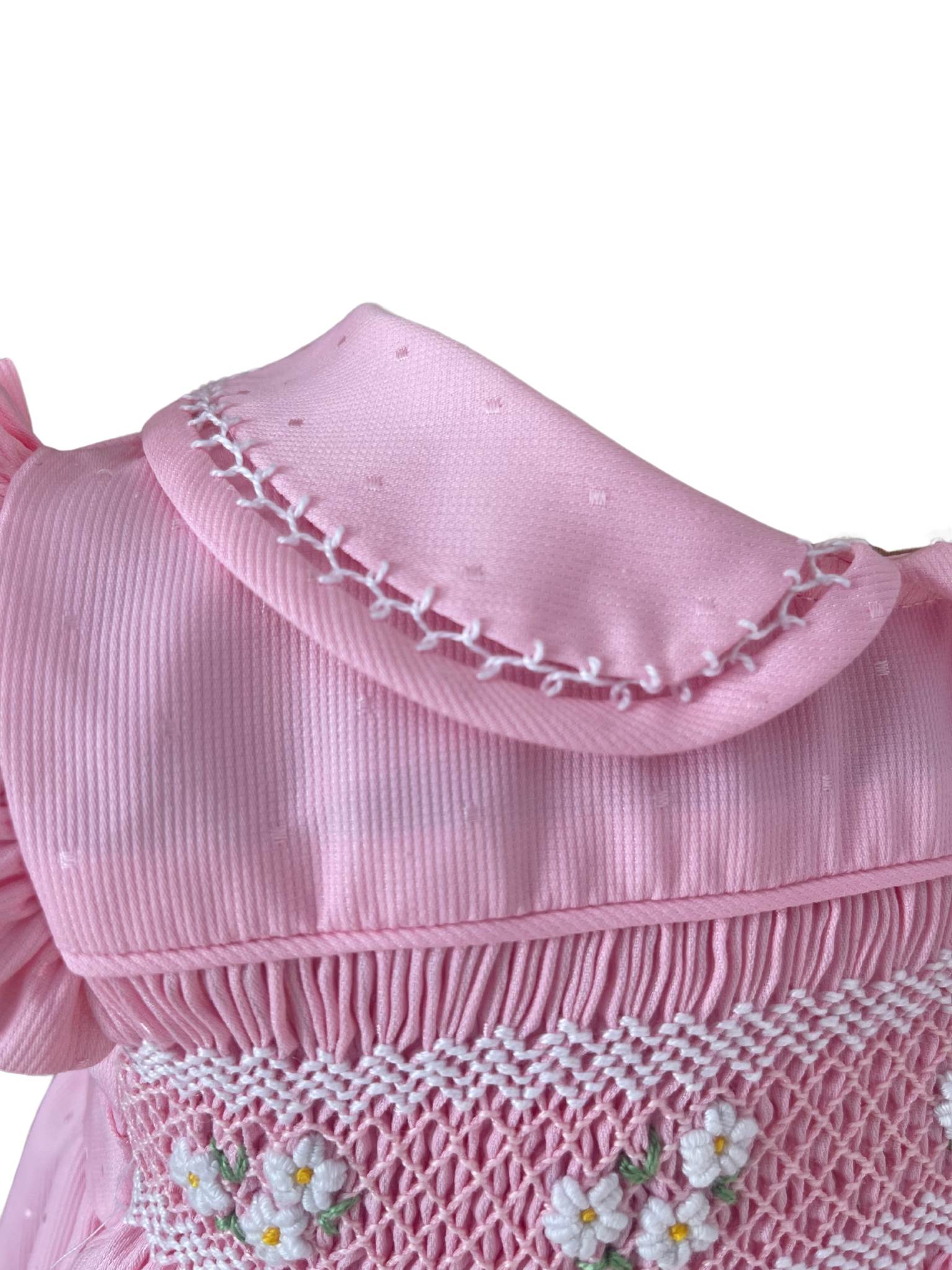 VESTIDO CASUAL HEIDI PIQUÉ LUMIERE ROSA DETALLE