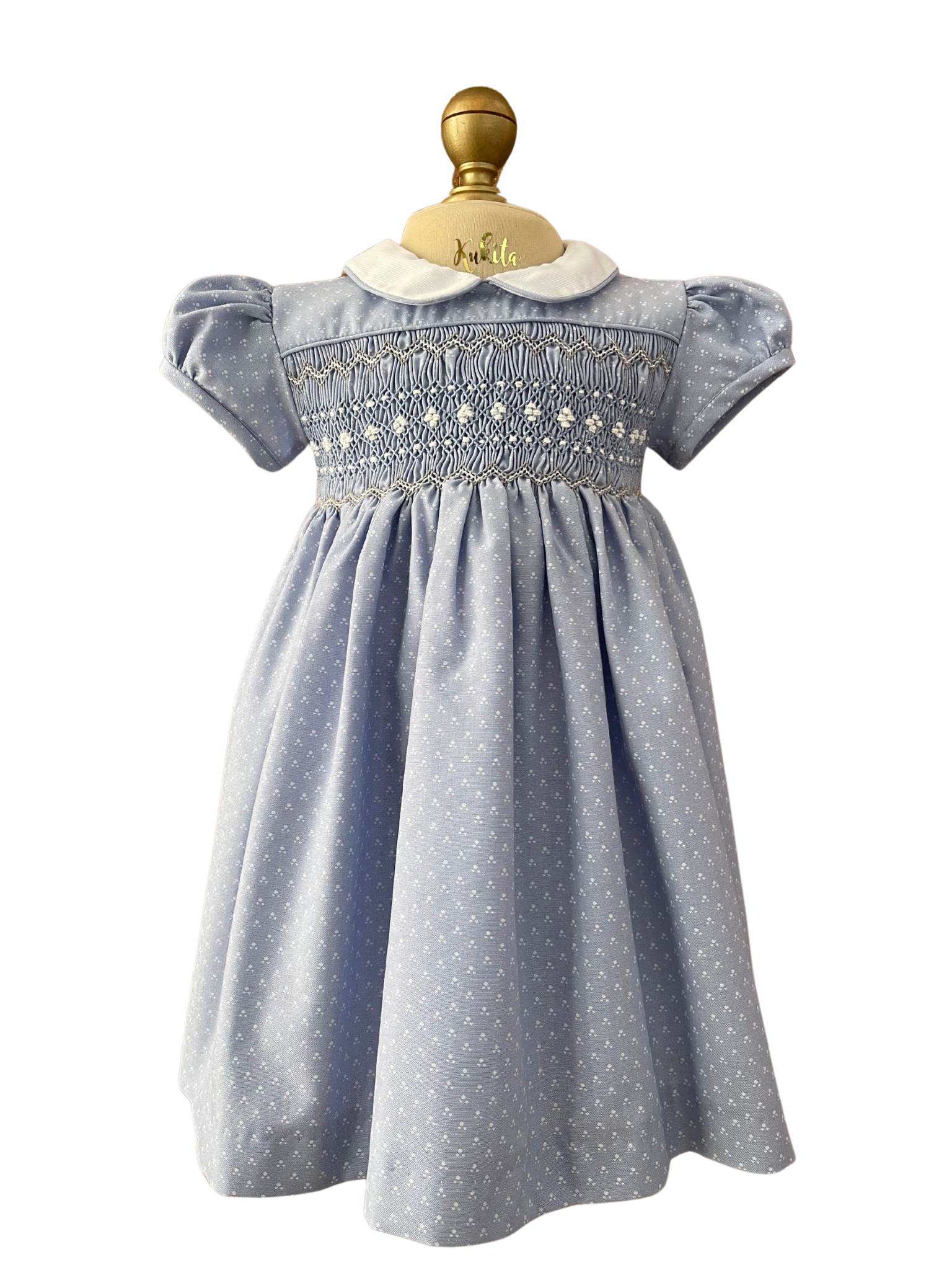 VESTIDO CASUAL RANIA BOLITAS FRENTE