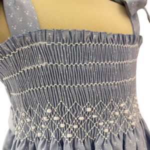 Vestido Ana Sofi tela Oxford detalle bordado