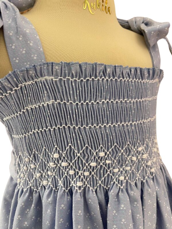 Vestido Ana Sofi tela Oxford detalle bordado