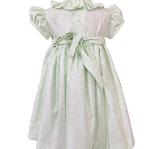 Vestido Lazos verde limon atras