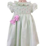 Vestido Lazos verde limon frente