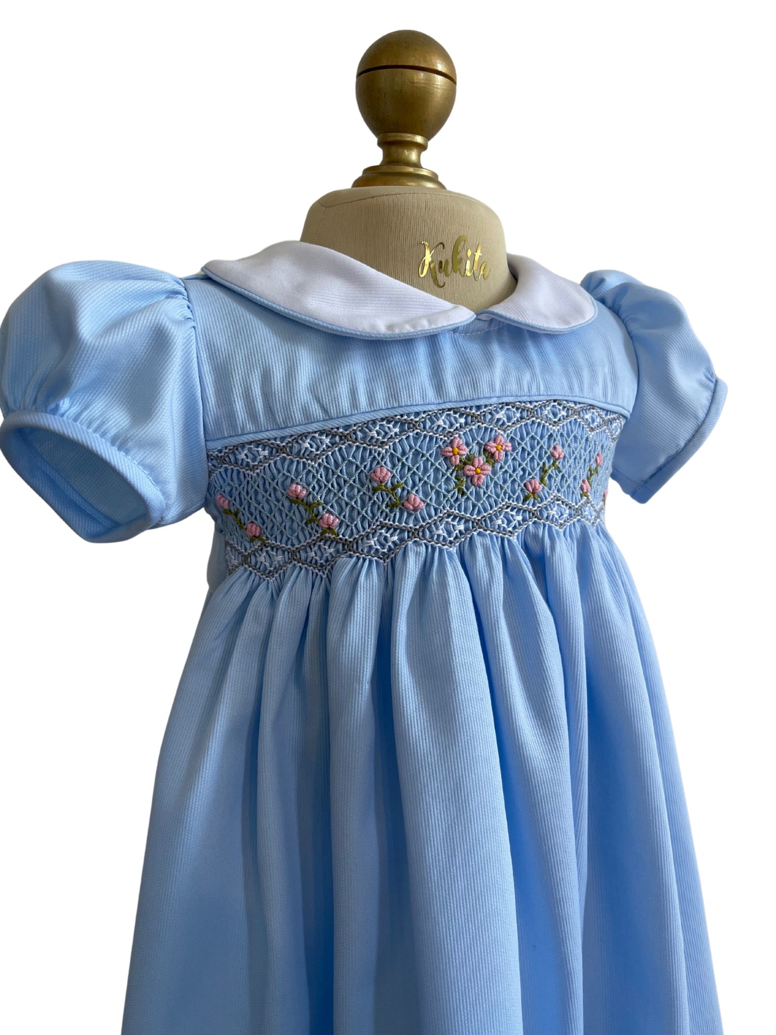 Vestido Luna cuello suave tres cuartos